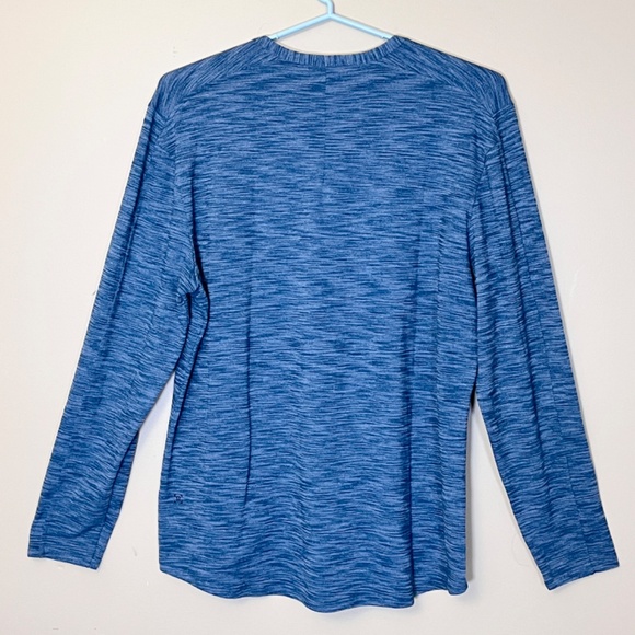 Lululemon Pulse Slub Henley Lightweight Rulu Shirt - Men's Size XL - Blue - Picture 3 of 9